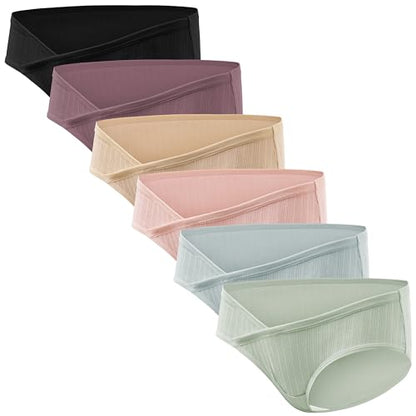 HBselect Maternity Underwear Cotton Healthy Comfort Maternity Panties - color: 6pack-multicoloured-b, size: Small