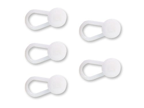 25-Pack Waistband Extender Set - 5 x White Button, 5 x Black Button, 5 x Spring Metal Button, 5 x Cotton Hook, 5 x Cotton Button Extenders