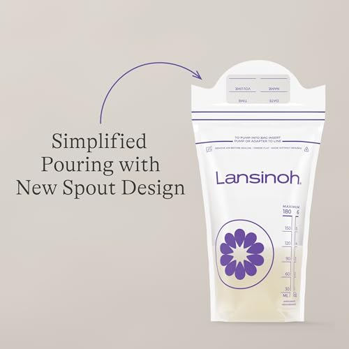 Lansinoh Breastmilk Storage Bags, 6 Ounce, 100 Count - size: 100 Count, style: 6oz