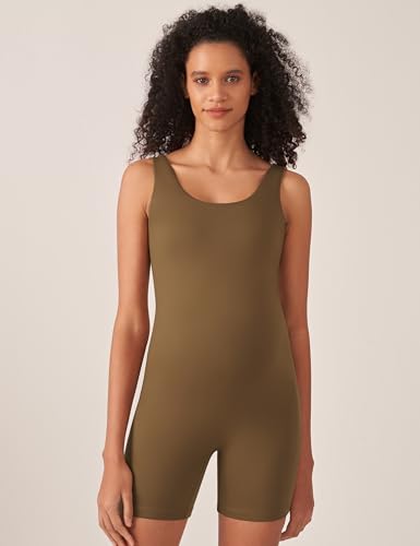 POSHDIVAH Maternity Romper Shorts Double Lined Jumpsuit - color: Dark Brown, size: Small