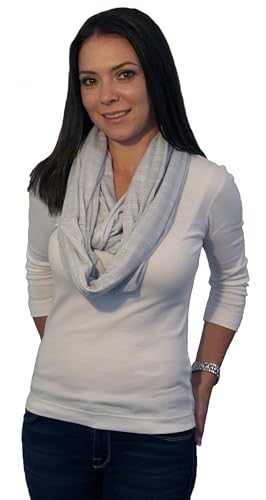 3pk Scarves Breastfeeding Privacy Cover Infinity Scarf Blue, Grey & Black - color: 3pk Heathered Grey, Navy Blue & Solid Black