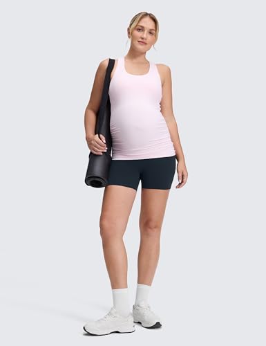 CRZ YOGA Maternity Biker Shorts 4" - color: True Navy, size: X-Small