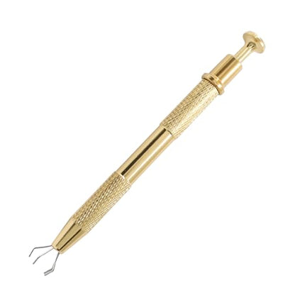 Hordion 4-Claw Pick up Tool Piercing Ball Grabber, Gold Jewel Pickup Tool - color: Gold, size: 1 Pcs
