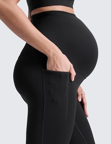 CRZ YOGA Maternity Leggings Pockets 25" - color: Black, size: X-Small
