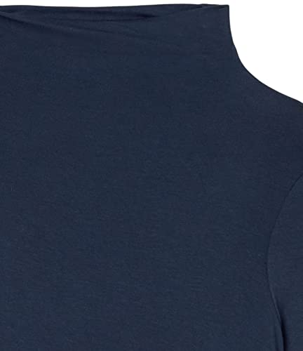 Amazon Essentials Women's Jersey Long-Sleeve Mock Neck Swing Tunic Top, Relaxed Fit Pullover - color: Navy, size: XX-Large