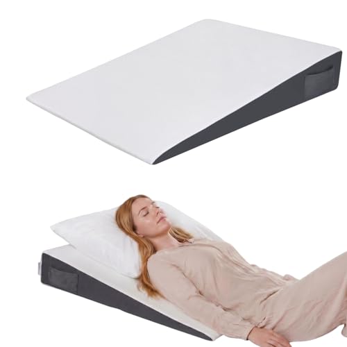 FSA Eligible 31" Extra-Long Wedge Pillow for Sleeping, Reflux,Snoring,White