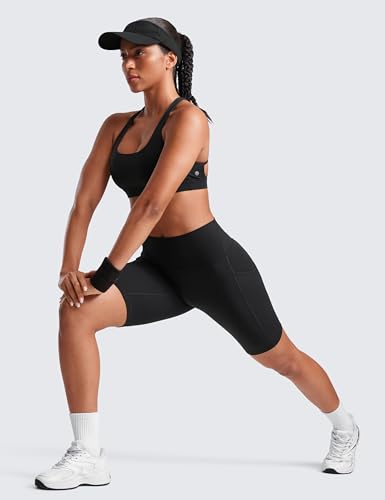 CRZ YOGA Butterluxe Biker Shorts Pockets 8" - color: Black, size: Large