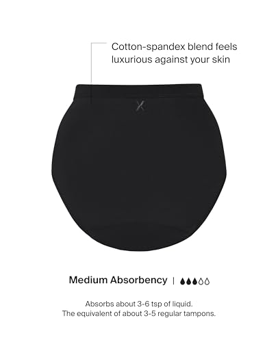High Rise Leakproof Cotton by Knix - color: Black, size: XX-Large