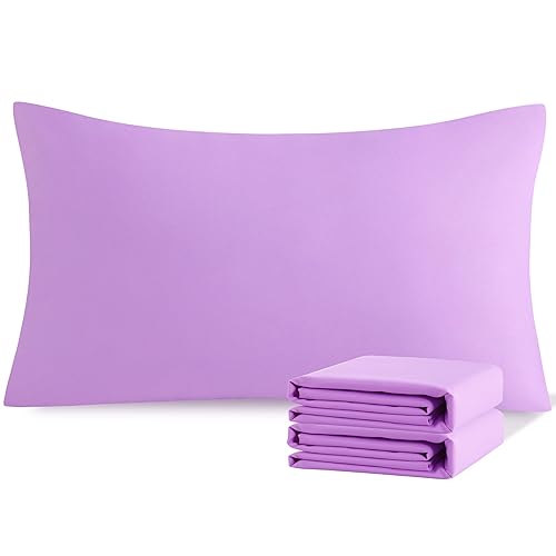 NTBAY Microfiber King Pillowcases, 2 Pack, 20 x 36, Light Purple - color: Light Purple, size: Standard King (20" x 36")