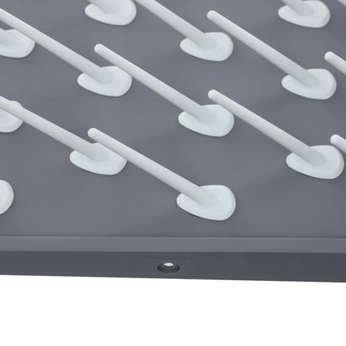 2 Pcs Lab Glassware Drying Rack, 27 Detachable Pegs Wall Mount Glassware Drying Rack, Heavy Duty PP Lab Pegboard for Test Tubes, Beakers, Flasks, Lab Supplies