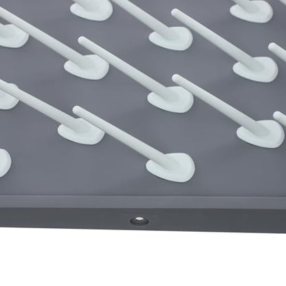 2 Pcs Lab Glassware Drying Rack, 27 Detachable Pegs Wall Mount Glassware Drying Rack, Heavy Duty PP Lab Pegboard for Test Tubes, Beakers, Flasks, Lab Supplies