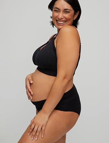 Motherhood Maternity Women’s Plus-Size Seamless Nursing Bras 2-Pack (S-3X) - color: Black/Black, size: Medium