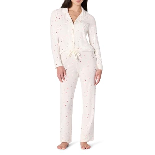 Amazon Essentials x Sofia Grainge Mommy and Me Long Sleeve Pajama Set - color: Ivory Multi Hearts, size: X-Large