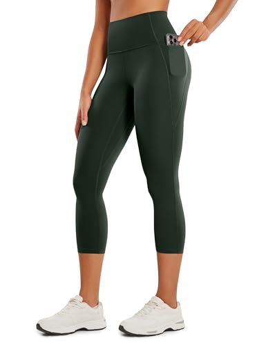 CRZ YOGA Butterluxe Capris Pockets 21" - color: Legend Green, size: Medium
