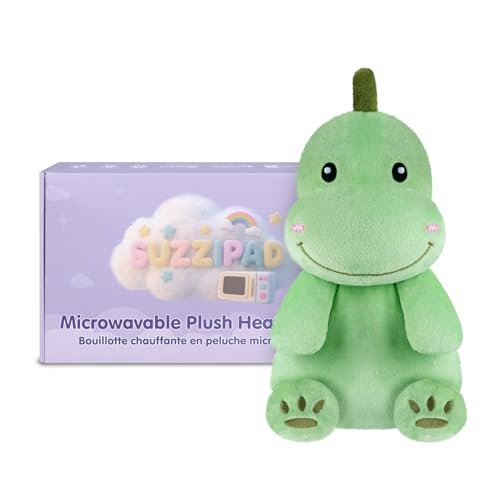 SuzziPad Dinosaur Microwavable Heating Pad Plush, 6.88" X 10.6", 1.46 Lb - style: Dinosaur