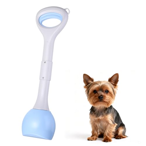 Poop Scooper, 19.3" Long Handle Dog Poop Scooper, Blue - color: Blue, size: 19.3