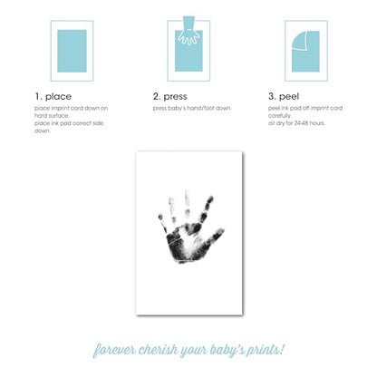Pearhead Gray Linen Hello Baby Memory Book, Includes Clean-Touch Ink Pad - color: Gray Linen Baby Book