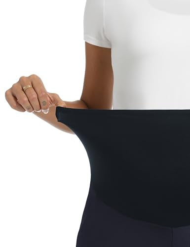 Foucome Maternity Flare Pants Stretchy Bootcut Work Dress Pants - color: Navy Blue, size: XX-Large
