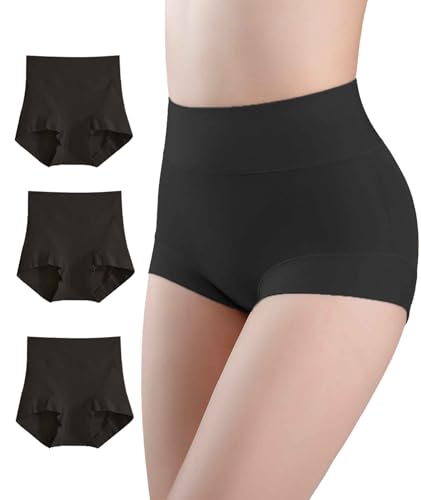 Postpartum C Section Compression Cotton Underwear Briefs Pack of 3 - color: Black(3p), size: 5