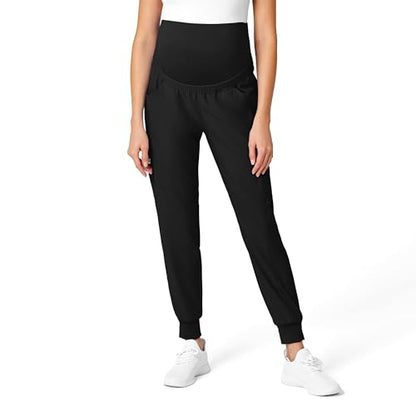 Wink W123 Maternity Jogger Scrub Pant - color: Black, size: Large
