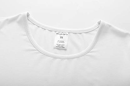OThread & Co. Women's Long Sleeve T-Shirt Comfy Underscrub Tee Basic Stretch Layer - color: White, size: XX-Large