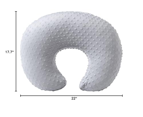 Nursing Pillow and Body Positioner with Premium Slipcover - color: Glacier Gray