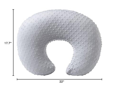 Nursing Pillow and Body Positioner with Premium Slipcover - color: Glacier Gray