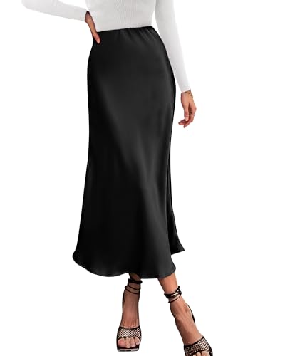 BTFBM Long Skirts for Women 2026 Fall Outfits - color: Black, size: Small