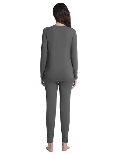 Women's Maternity Pajamas Sets 2 Piece Sleepwear - color: Dark Grey, size: XX-Large