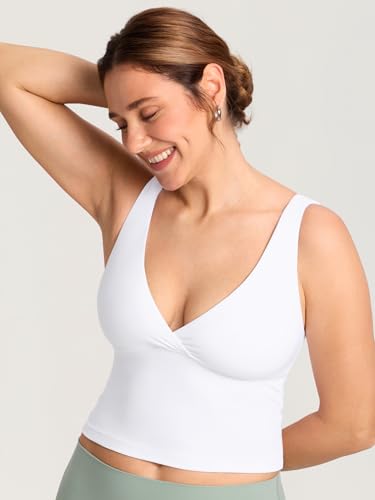 MOMANDA Longline Crossover Nursing Bras - color: White, size: X-Large