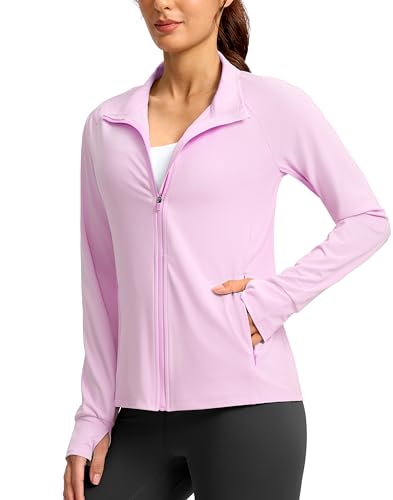 G Gradual Women's Sun Protection Lightweight Athletic Jacket Zip Up Jacket - color: Pink, size: Small