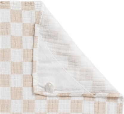 Itzy Ritzy Breastfeeding Boss Multi-Use Baby Wrap & Cover (Checkerboard) - color: Checkerboard, size: 47" x 47"