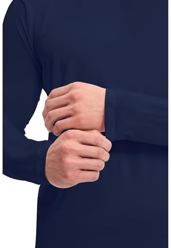 Cherokee Basics Long Sleeve Underscrub for Men Crew Neck Compression Shirt - color: Navy, size: X-Large