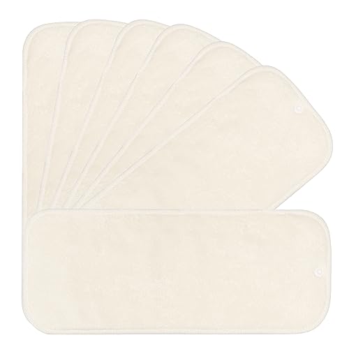 7 Pack Inserts with Snap - Reusable and Absorbent - Perfect for Any Diaper - Nora's Nursery - style: Inserts with Snaps 7