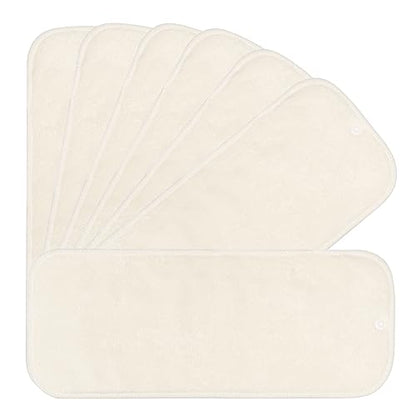 7 Pack Inserts with Snap - Reusable and Absorbent - Perfect for Any Diaper - Nora's Nursery - style: Inserts with Snaps 7
