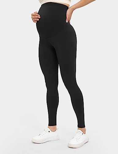 Buttergene 3 Pack Maternity Leggings with Elastic Band - color: 3pack Black/Black/Black, size: X-Large