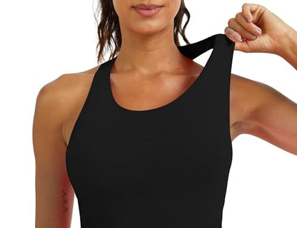 Women's Seamless Side-Ruched Racerback Tank Top - color: Black, size: X-Small