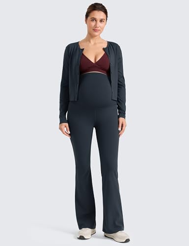 CRZ YOGA Maternity Flare Leggings 31" - color: True Navy, size: Large