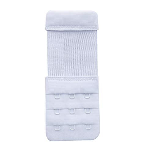 Women's Bra Extender 3 Hook / 2 Hook Bra Extension Strap Soft and Comfortable - color: 6 Pcs White, 3 Hook 1/2 Inch(1.3cm)