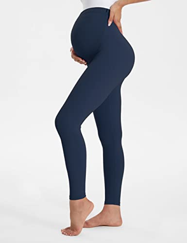 Buttergene Maternity Leggings Buttery-Soft 28'' Maternity Yoga Pants - color: 2pack Black/Navy, size: Medium