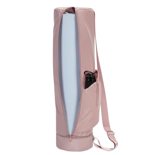 sportsnew Yoga Mat Carrier Bag for Women, Full-Zip Lightweight Pilates Bag - color: Pink, size: Medium pocket