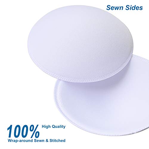 3 pairs Round Soft Bra Inserts Pads Removable Sport Bra Cups inserts Mastectomy Bra Inserts For Bikini Top Swimsuit - color: B/Cwhite