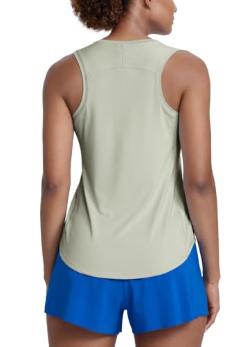CRZ YOGA Lightweight Racerback Tank Top - color: Fog Green, size: Medium