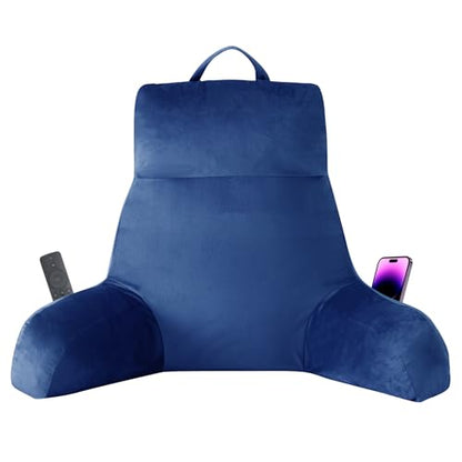 IPYNBAP Back Pillow for Bed Sitting up, Reading Pillow, 24 Inch, Navy Blue - color: Navy Blue, size: Large(24inch)