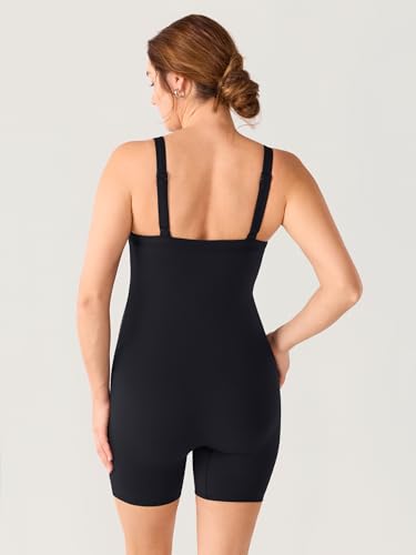 MOMANDA Maternity Bodysuit Shorts 5.5" - color: Black, size: XX-Large