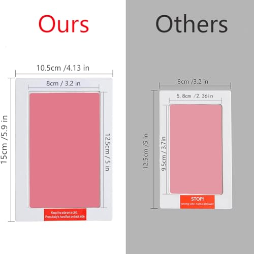 Large Inkless Hand and Footprint Kit, Baby Keepsake, 2-Pack - color: Black and Pink