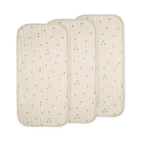 mushie Water Repellent Changing Pad Liners | Cotton (Bees Combo) - color: Bees Combo
