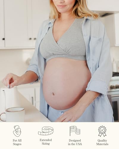 Kindred Bravely French Terry Racerback Nursing & Sleep Bra, Maternity Bra - color: Black, size: X-Large