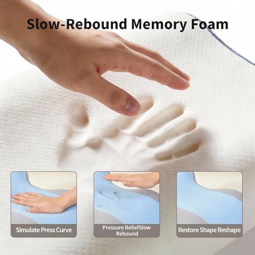 SmileQueen Memory Foam Wedge Pillow for Reading, Legs, Back Support - color: Purple