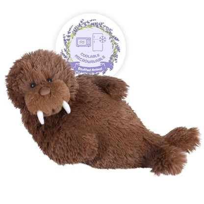 SuzziPals Walrus Stuffed Animal, Microwavable Heating Pad for Stress Relief - style: Walrus